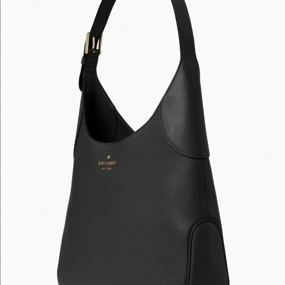 Kate Spade Aster Black Leather Shoulder Bag WKR00567 NWT - Picture 3 of 5